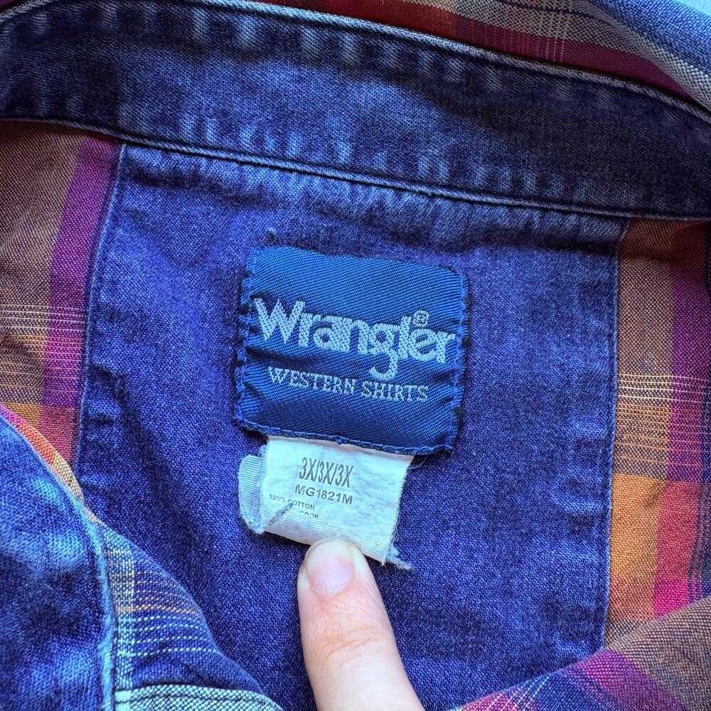 Vintage Wrangler Pearl Snap‎ Western Shirt - Picture 3 of 4